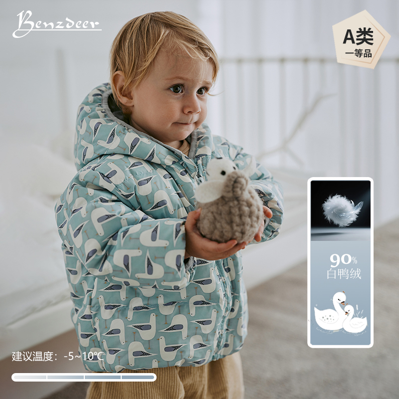 女宝宝女孩羽绒服女童小女孩洋气