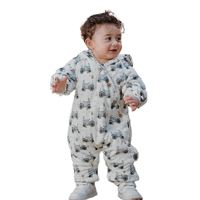 benzdeer带帽连体冬季连体衣爬服