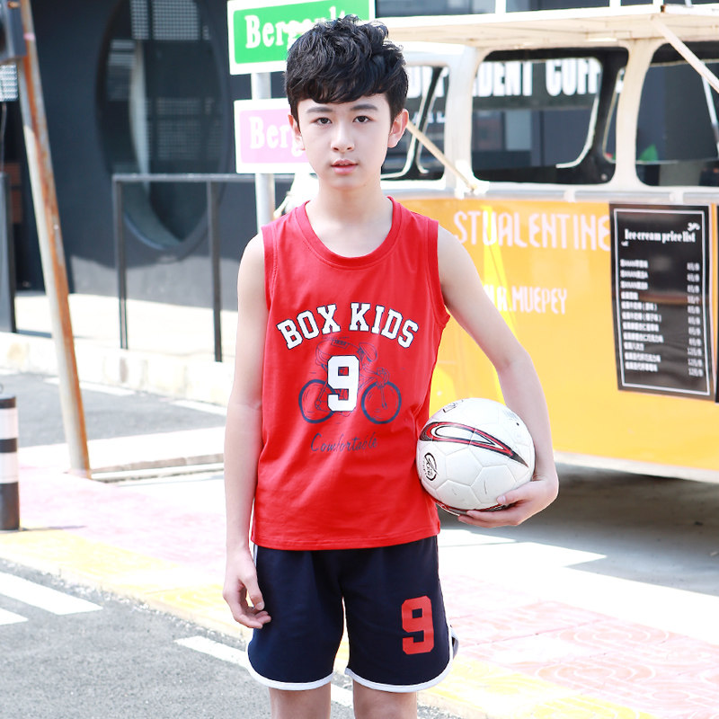 男童夏装套装中大童2017新款童装男孩短袖短裤两件套儿童运动套装