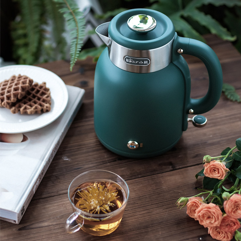 小熊电热水壶烧水壶保温一体家用电水壶大容量电热壶恒温热水壶