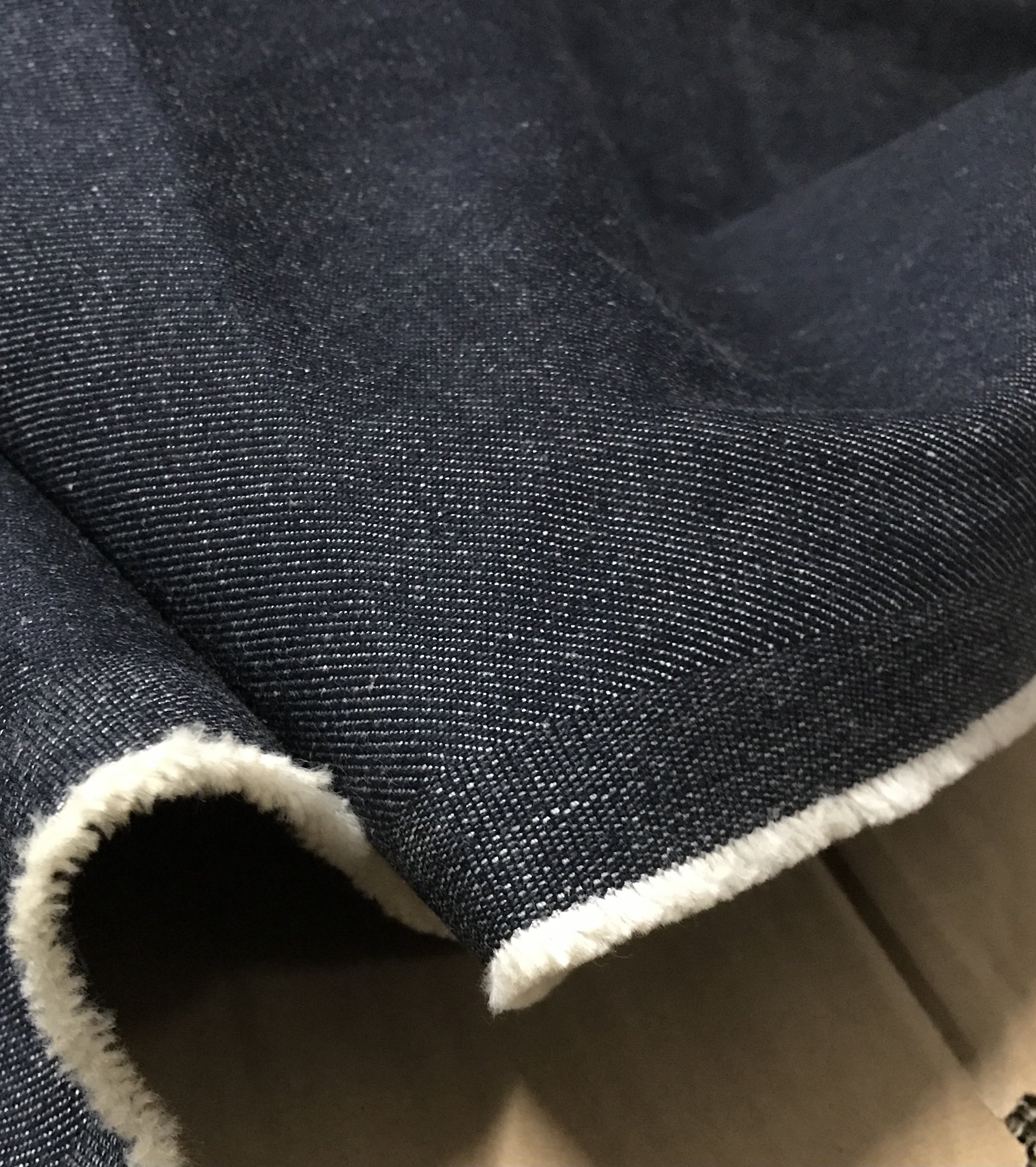 金佳黑色加厚无弹品质感足意大利日本丹宁进口高端原浆牛仔布料