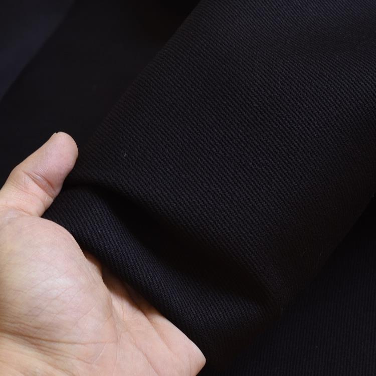 日本制放心买加厚硬挺重磅黑色牛仔布料原浆无弹丹宁裤子衣服外套