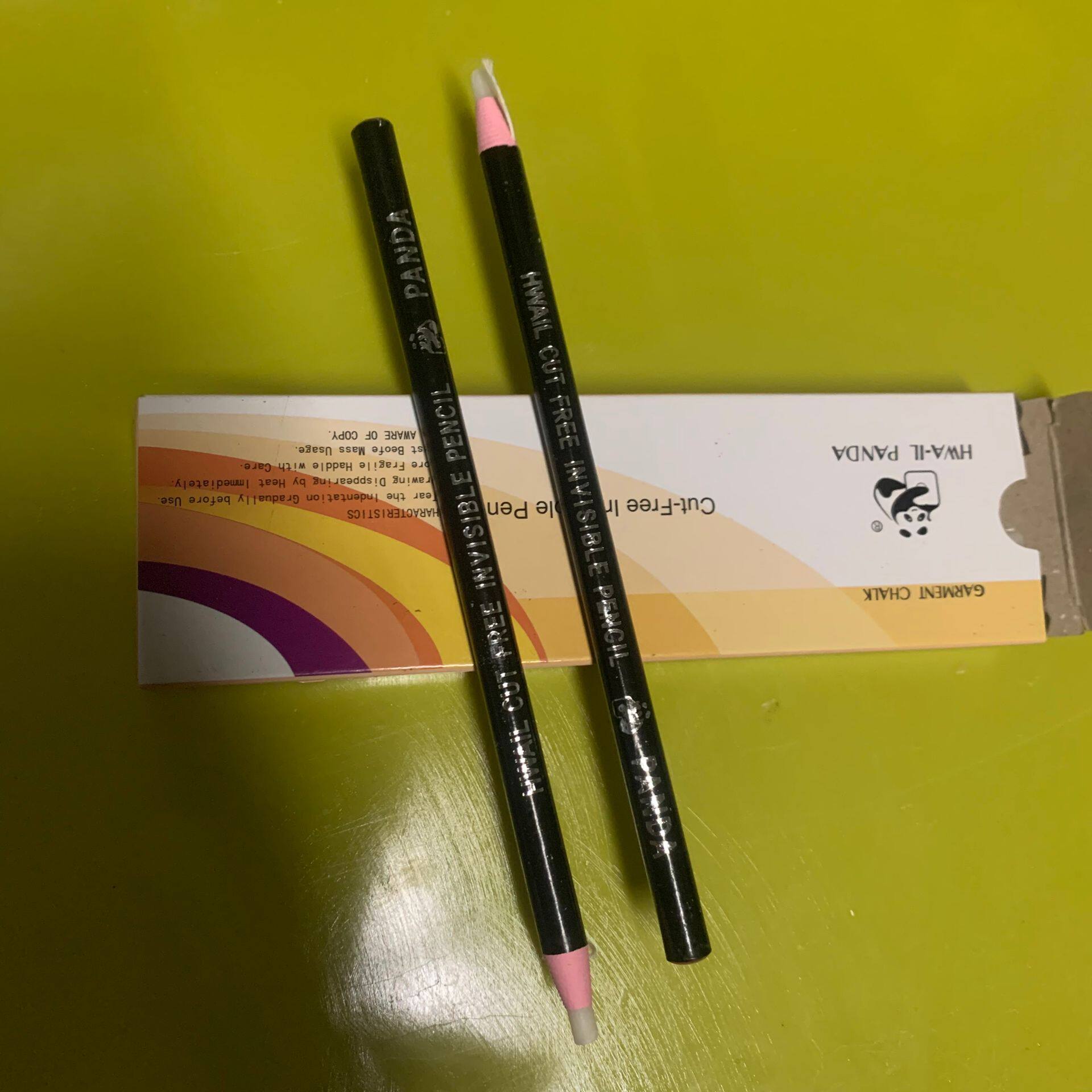 正品 韩国进口熊猫牌免削隐形手撕拉线划笔 消失白笔铅笔蜡笔