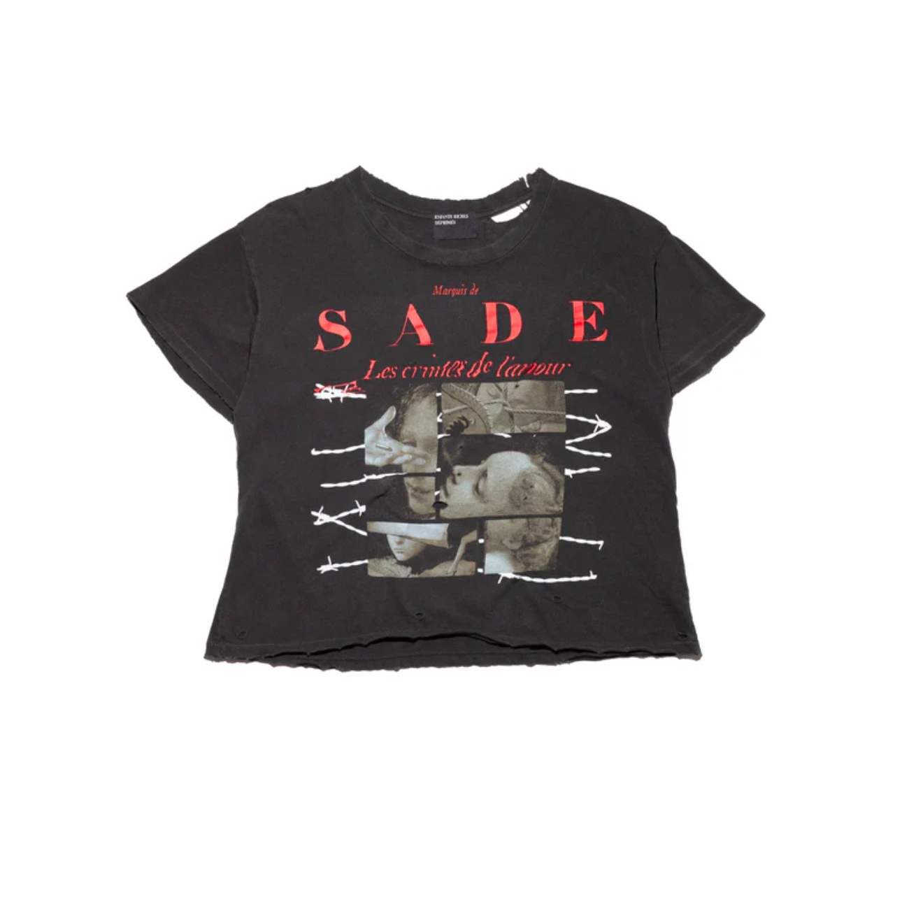 ERD忧郁的富二代FW25 Marquis de SADE水洗做旧短袖T恤男女潮