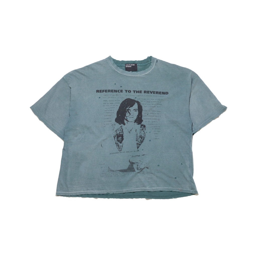 ERD忧郁的富二代字母印花洗水做旧短袖T恤男女潮