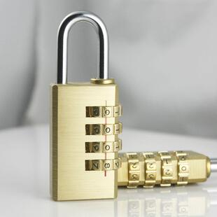 特大优质全铜4轮密码锁铜锁挂锁 宿舍学生防盗锁门锁健身房柜子锁