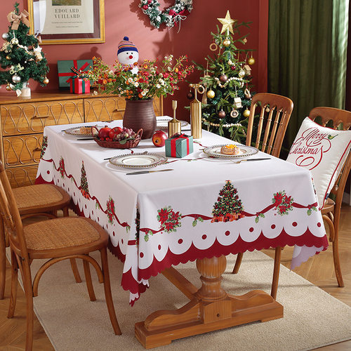 polyester waterproof digital printed Christmas tablecloth