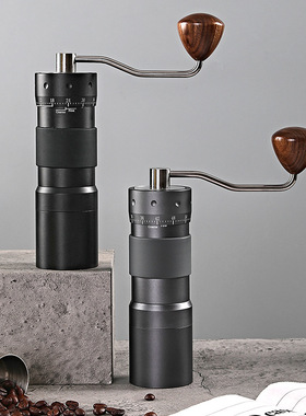 Hand cranked bean grinder, stainless steel coffee grinder