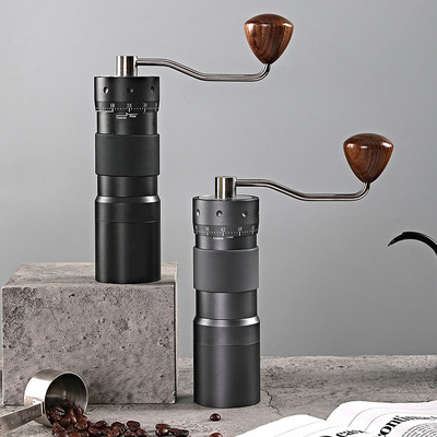 Hand cranked bean grinder, stainless steel coffee grinder