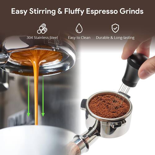 Stainless iron powder press 51mm coffee cloth powder set
