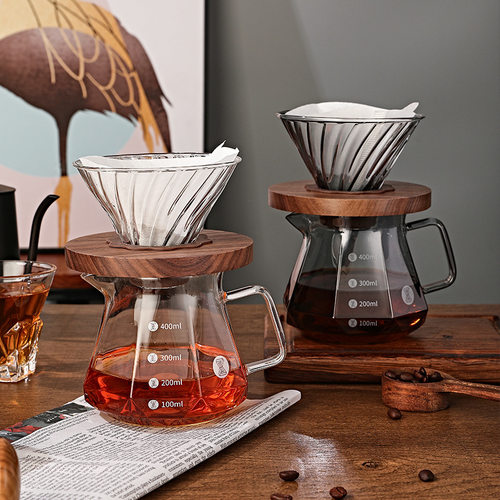 High borosilicate glass hand brewed coffee pot cloud pot
