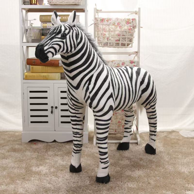 Simulated Zebra Plush Toy Zebra Photography Prop斑马毛绒玩具