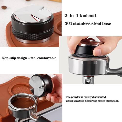 Stainless steel coffee cloth powder dispenser 51/53/58mm