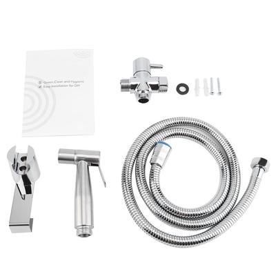 Handheld Toilet Shattaf Bidet Sprayer Set T-Adapte清洗器套装