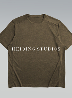 黑青 studios 26ss rudolf鲁道夫面料户外吸湿排汗速干短袖T恤