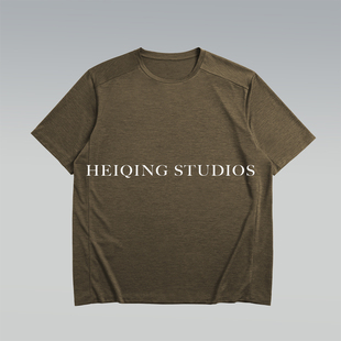 黑青 26ss rudolf鲁道夫面料户外吸湿排汗速干短袖 T恤 studios