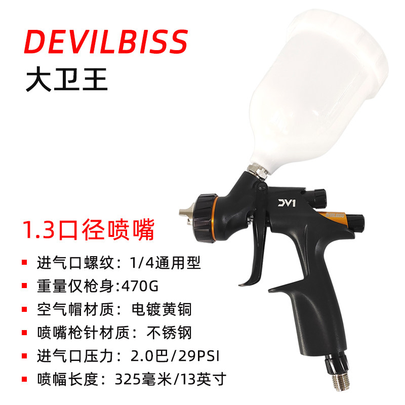 原装正品戴维比斯DEVILBISS502/GFG/ADV/TT/GTI/大卫王汽车喷枪