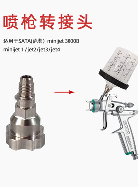 适用于萨塔小修补喷枪3000B/jet1/jet2/jet3/jet4一次性洗壶接头