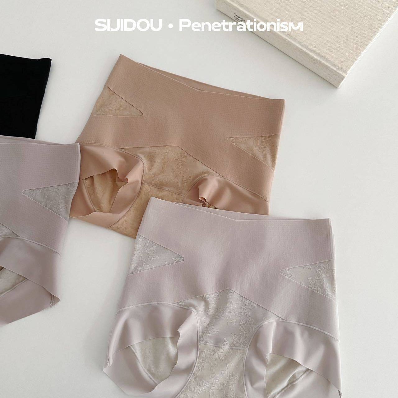 纱缠素缕纤腰裤中腰蜜桃臀女独立包装交叉塑型收腹提臀抗菌三角裤,女士内衣/男士内衣/家居服,女三角裤,淘宝优惠券,粉丝福利购,淘宝优惠卷