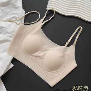 米娅林美背隐形粉底液内衣无痕超薄奶皮面膜抹胸兔耳朵吊带文胸罩