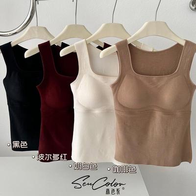 冬背心内搭打底免文胸上衣女5539