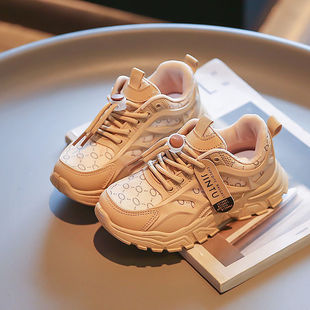 男童小学生休闲鞋 女童网红老爹鞋 耐磨运动鞋 儿童韩版 2024春秋新款