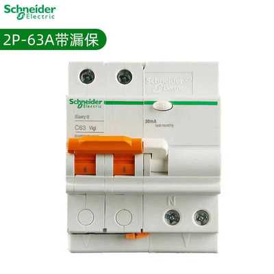 施耐德家用总开关总闸漏电保护器小型断路器E9A1P+N20A2P40A2P63A