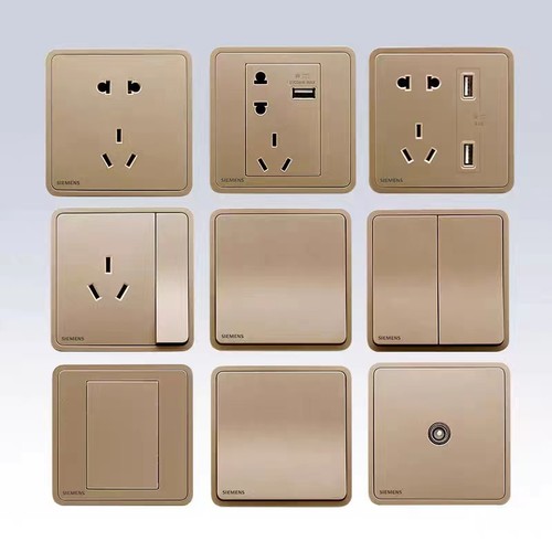 日耀金开关插座西门子五孔