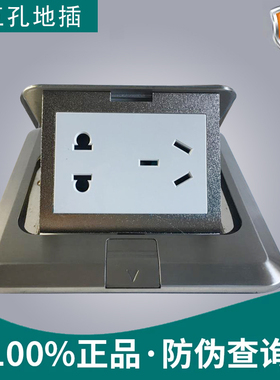 西门子不锈钢银灰色五孔弹起隐藏式无阻尼防水防潮二三地板面插座