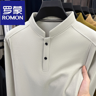 自发热上衣打底衫 罗蒙正品 T恤德绒保暖卫衣2025新款 长袖 秋冬男士