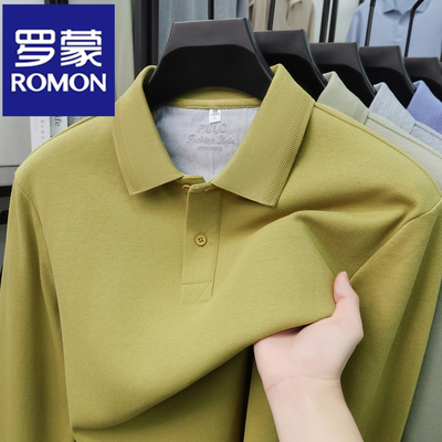 罗蒙2026新款长袖POLO衫男士T恤
