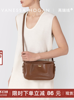 VH女包哩哩麻将包2025新款小众轻奢头层植鞣牛皮斜挎大容量单肩包