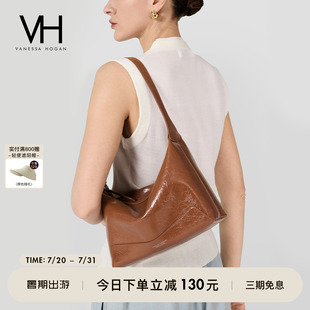 VH女包冉冉hobo包松弛高級(jí)感通勤手提包油蠟牛皮春夏斜挎單肩包包