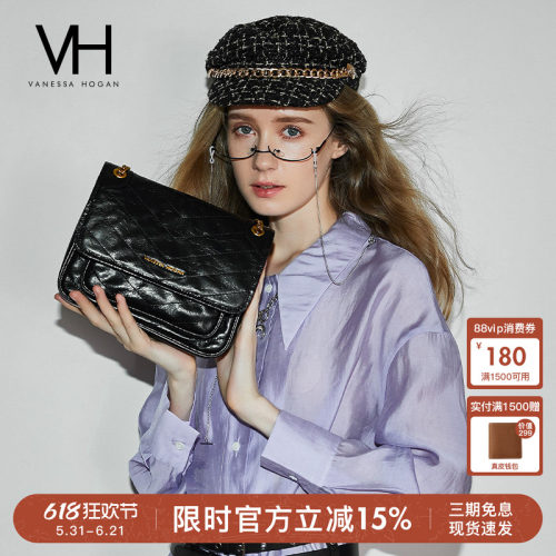 VH女包油蜡腋下包头层牛皮斜挎包