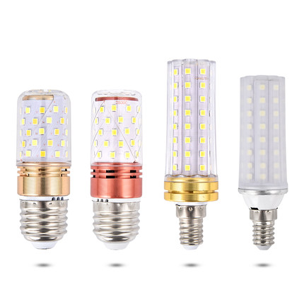 超亮护眼LED灯泡螺口吊灯E27E14三色变光节能无频闪玉米灯球泡