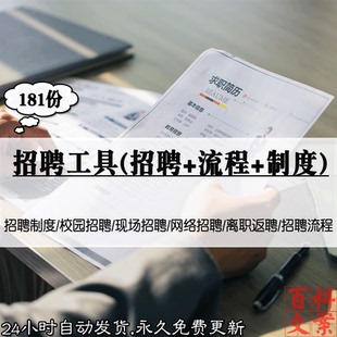 企业公司校园招聘制度流程离职返聘晋升管理人事外包合同协议大全