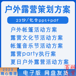 网红户外露营帐篷野餐主题音乐节活动案例推广PPT策划方案案例