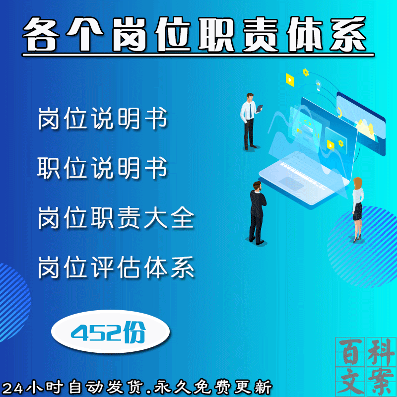 企业公司员工工作岗位职责体系工资架构职位说明模板案例资料大全