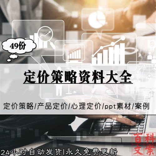 企业公司市场超市服装营销产品定价策略PPT模板素材电子版资料 - 封面