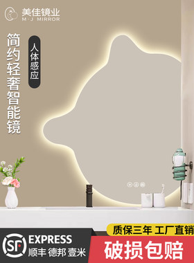 异形猫咪网红智能浴室镜化妆镜