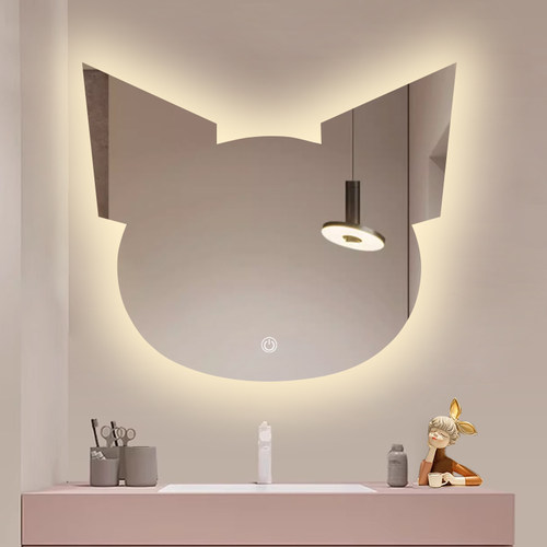 异形库洛米led智能浴室镜化妆镜