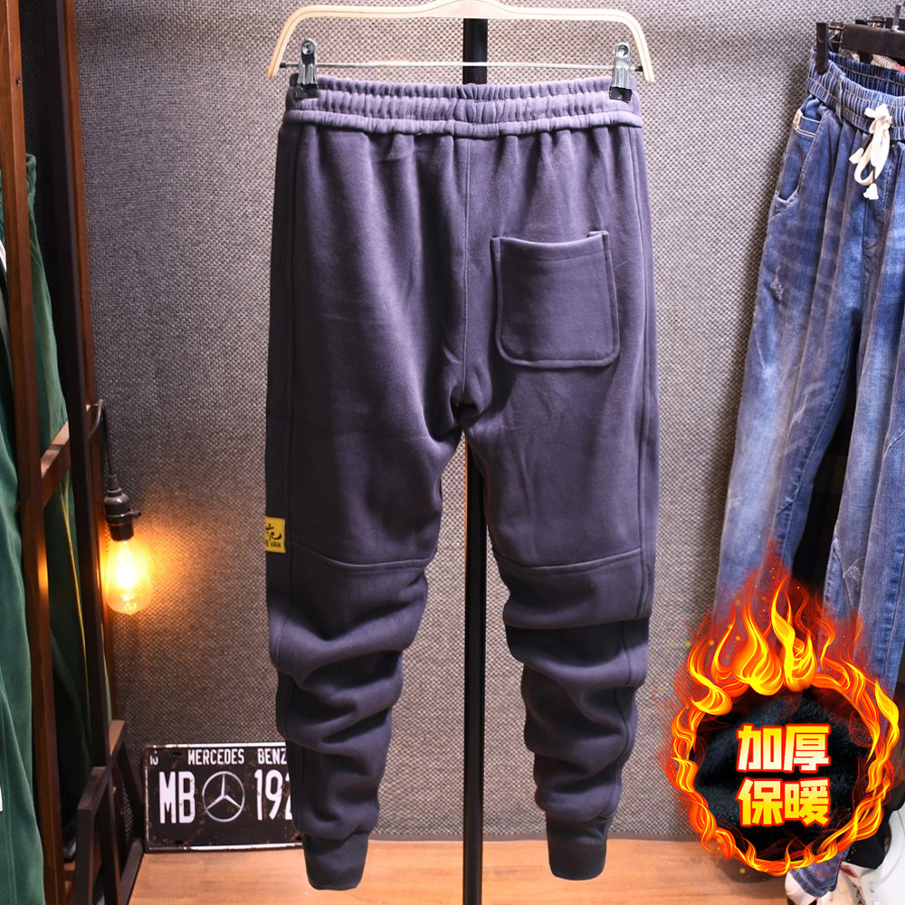 哈伦裤男秋冬新款针织休闲裤高弹百搭加绒卫裤长裤韩版潮流运动裤,男装,休闲裤,淘宝优惠券,粉丝福利购,淘宝优惠卷