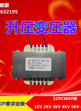定做升压变压器高压变压器220V转2000V3000V5000V6000V/KV150W