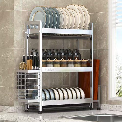 304不锈钢多功能碗碟收纳架