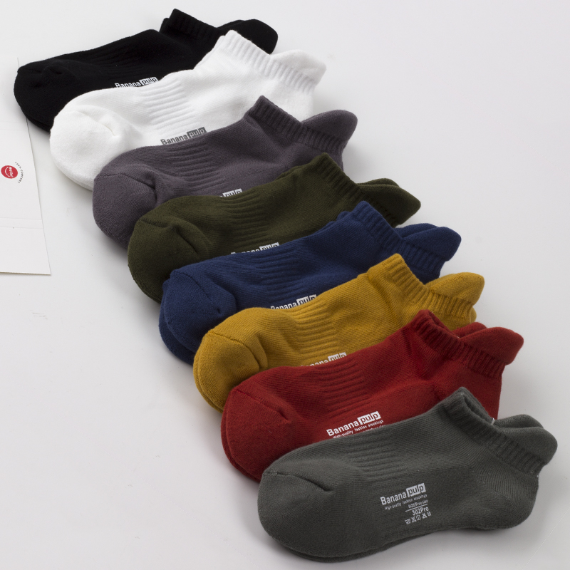 纯棉毛巾底吸汗防臭低帮运动短袜