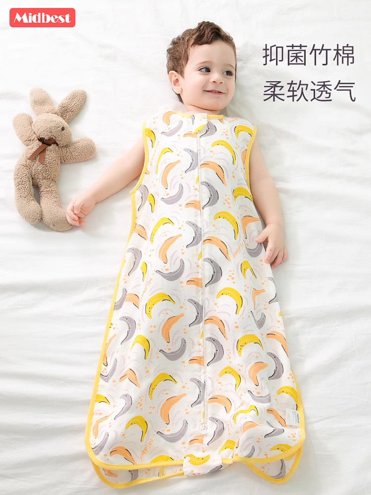midbest  夏季睡袋小童夏天睡袋夏季吊帶寶寶睡袋夏季薄款男孩