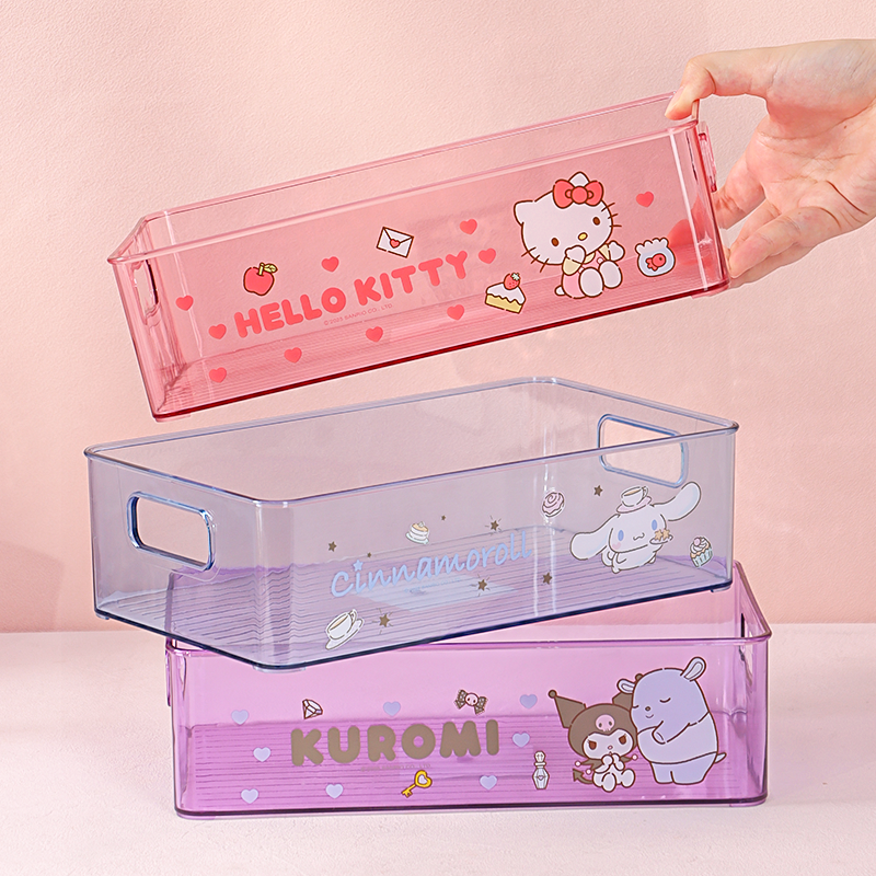 三丽鸥正版透明长方形收纳盒