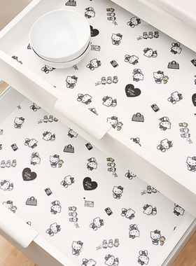 三丽鸥HelloKitty抽屉垫纸厨房橱柜子防油防潮防脏衣鞋柜内保护垫