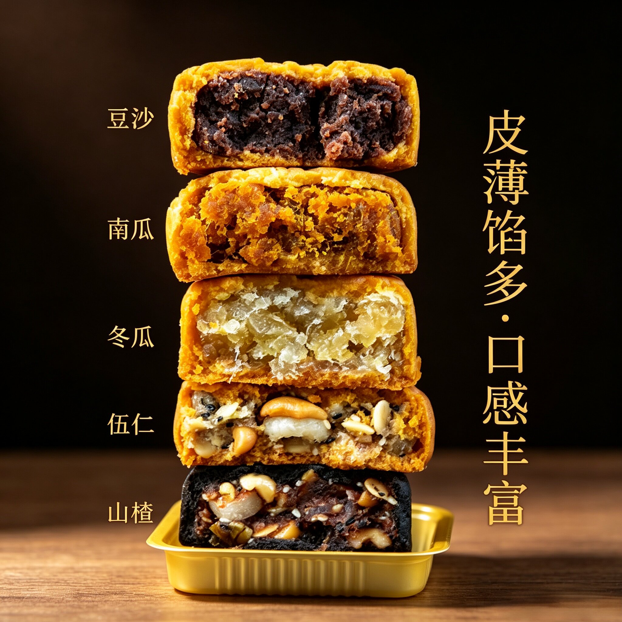 广西特产靖西月饼纯手工自炒馅料老式手工中秋月饼零添加剂图片