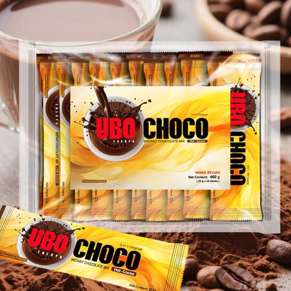 菲律宾原装进口UBO CHOCO朱古力粉速溶可可粉可可味23克*20条/包